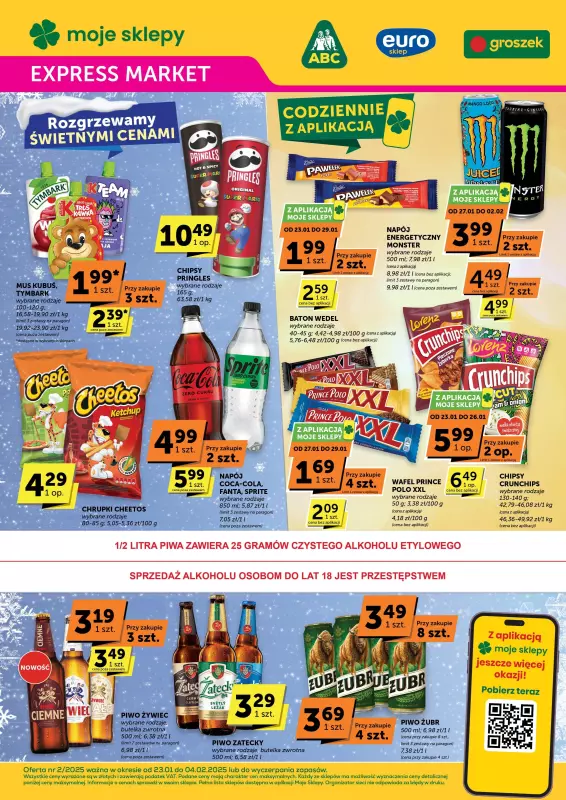 Groszek - gazetka promocyjna Gazetka Expressmarket od czwartku 23.01 do wtorku 04.02