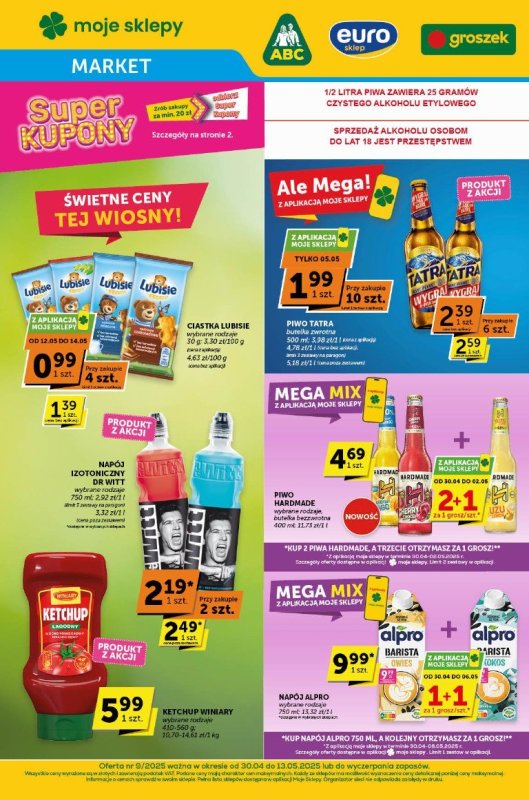 Groszek - gazetka promocyjna Gazetka Market od środy 30.04 do wtorku 13.05