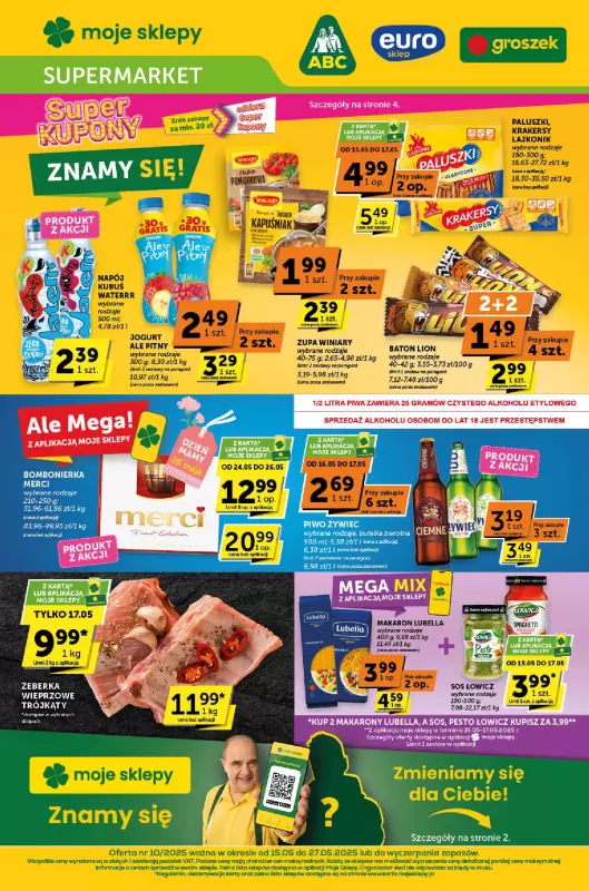 Groszek - gazetka promocyjna Gazetka Supermarket od czwartku 15.05 do wtorku 27.05