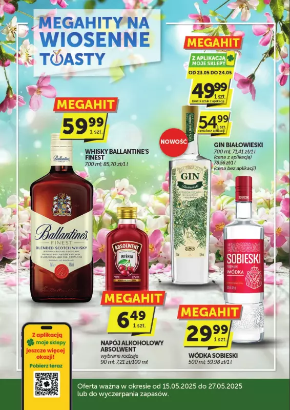 Groszek - gazetka promocyjna Gazetka alkoholowa od czwartku 15.05 do wtorku 27.05