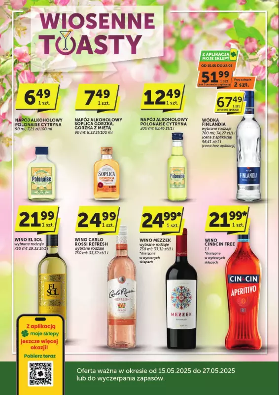 Groszek - gazetka promocyjna Oferta alkoholowa od czwartku 15.05 do wtorku 27.05