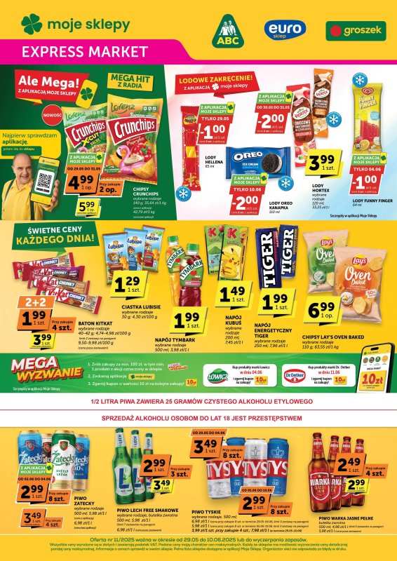 Groszek - gazetka promocyjna Gazetka Expressmarket od czwartku 29.05 do wtorku 10.06
