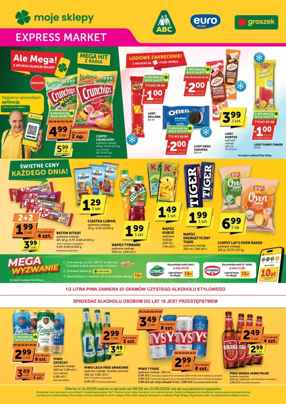 Groszek - gazetka promocyjna Gazetka Expressmarket od czwartku 29.05 do wtorku 10.06
