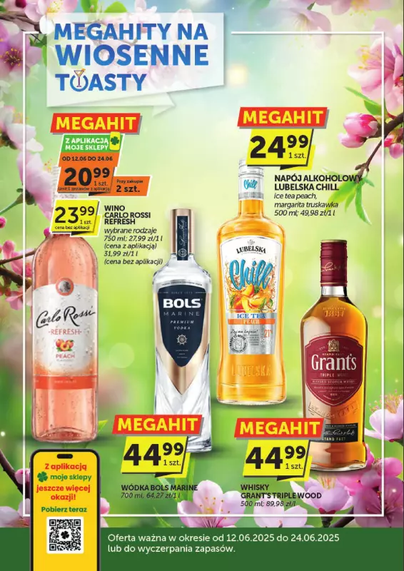 Groszek - gazetka promocyjna Gazetka alkoholowa od czwartku 12.06 do wtorku 24.06