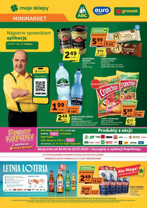 Groszek - gazetka promocyjna Gazetka Minimarket od czwartku 26.06 do wtorku 08.07