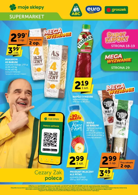 Groszek - gazetka promocyjna Gazetka Supermarket od czwartku 10.07 do wtorku 22.07