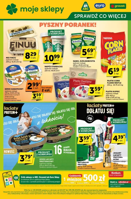 Groszek - gazetka promocyjna Sprawdź, co więcej od czwartku 24.07 do wtorku 05.08