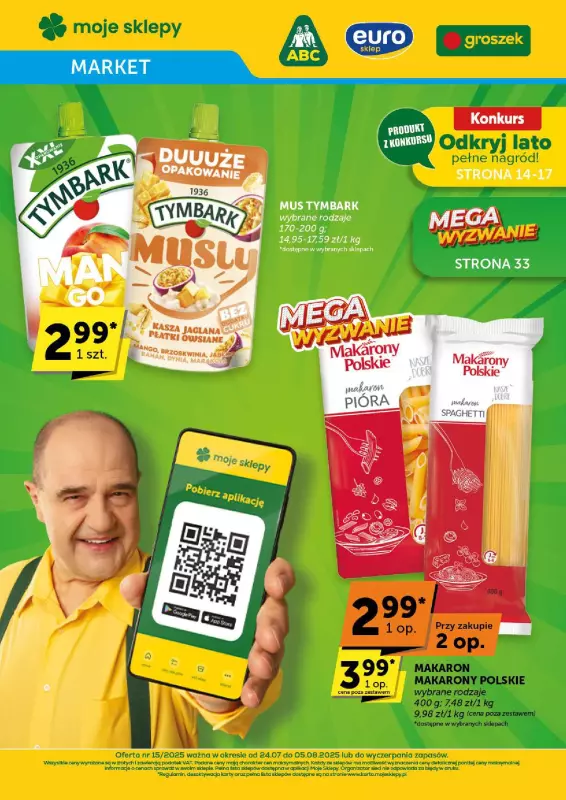 Groszek - gazetka promocyjna Gazetka Market od czwartku 24.07 do wtorku 05.08