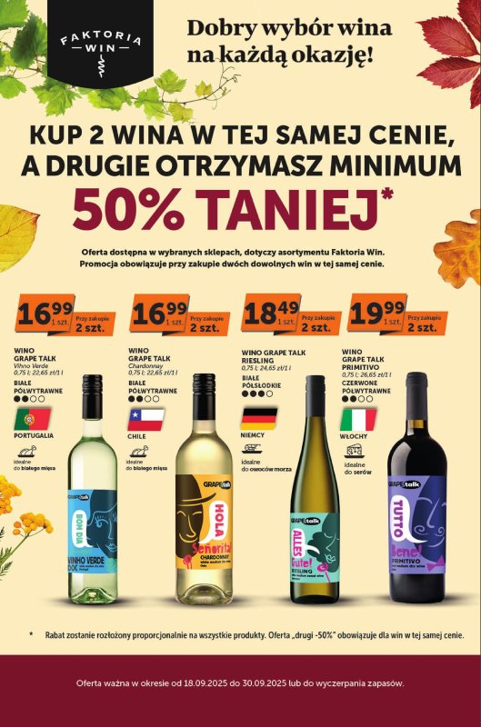 Groszek - gazetka promocyjna Faktoria Win  do wtorku 30.09