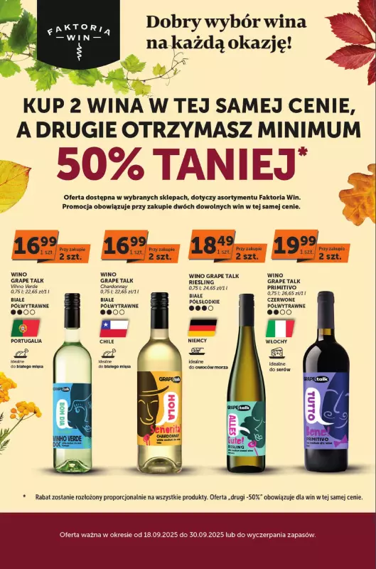 Groszek - gazetka promocyjna Faktoria Win  do wtorku 30.09