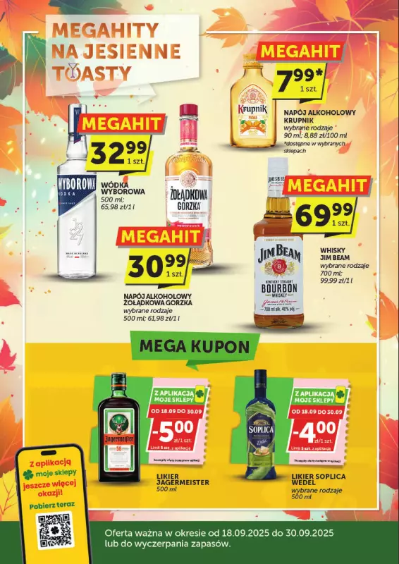 Groszek - gazetka promocyjna Oferta alkoholowa  do wtorku 30.09