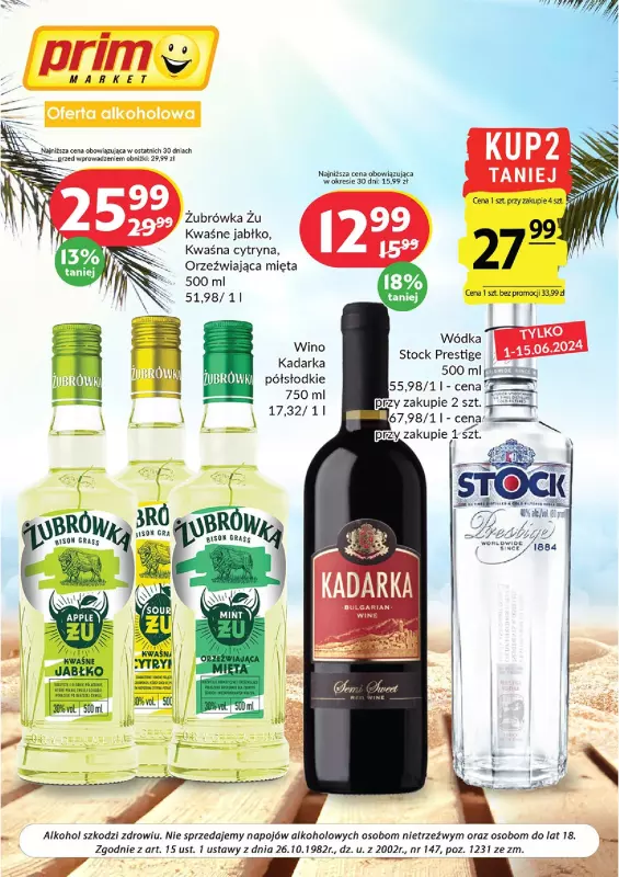 Prim Market - gazetka promocyjna Oferta alkoholowa  do niedzieli 30.06