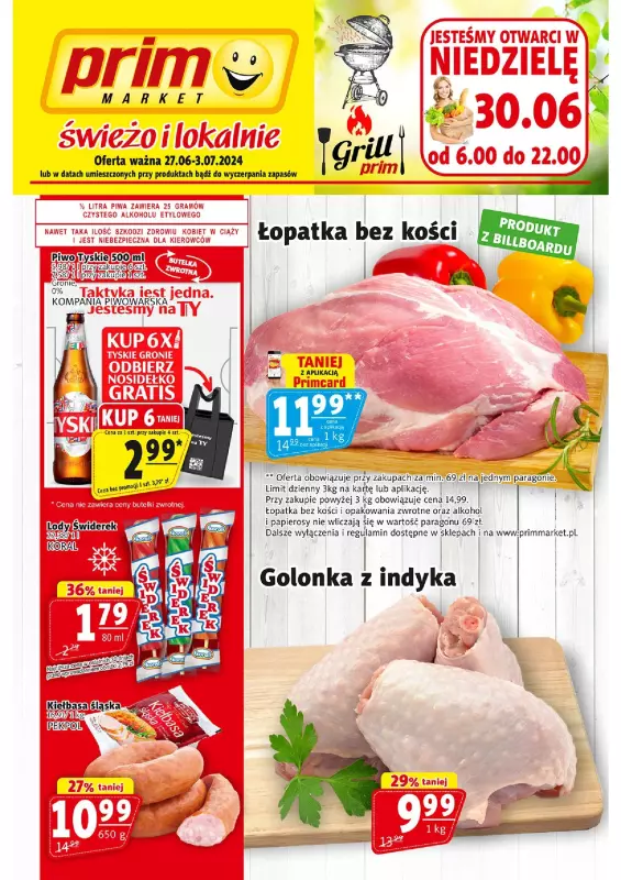 Prim Market - gazetka promocyjna Gazetka od czwartku 27.06 do środy 03.07