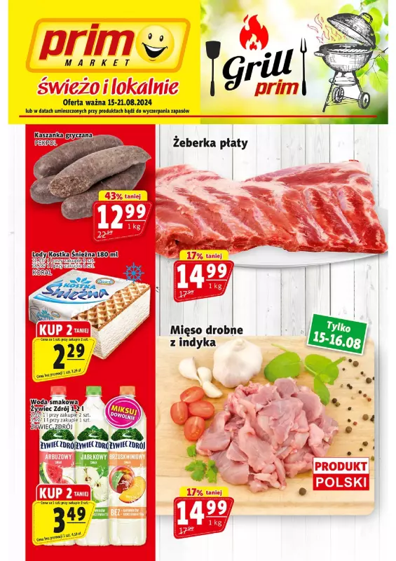 Prim Market - gazetka promocyjna Gazetka od czwartku 15.08 do środy 21.08