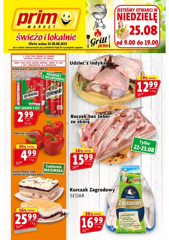 Prim Market - gazetka promocyjna Gazetka od czwartku 22.08 do środy 28.08