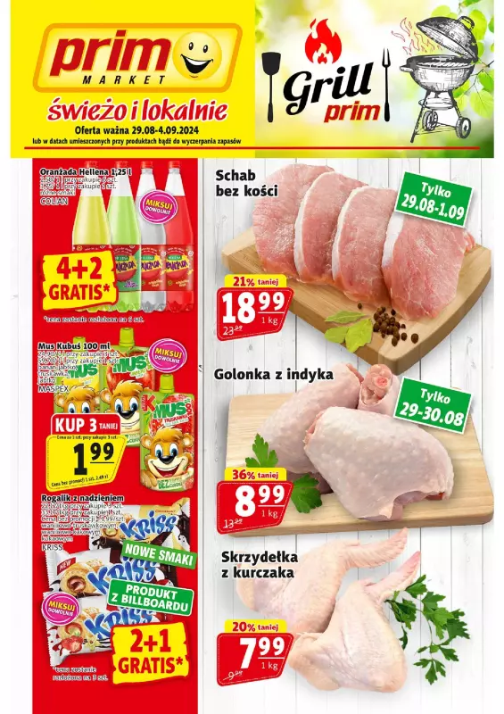 Prim Market - gazetka promocyjna Gazetka od czwartku 29.08 do środy 04.09