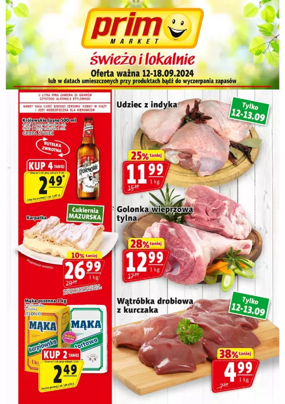 Prim Market - gazetka promocyjna Gazetka od czwartku 12.09 do środy 18.09