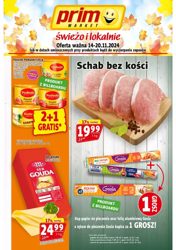 Prim Market - gazetka promocyjna Gazetka od czwartku 14.11 do środy 20.11