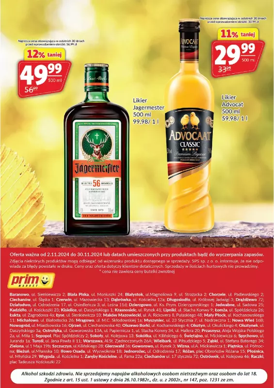 Prim Market - gazetka promocyjna Oferta alkoholowa  do soboty 30.11 - strona 8