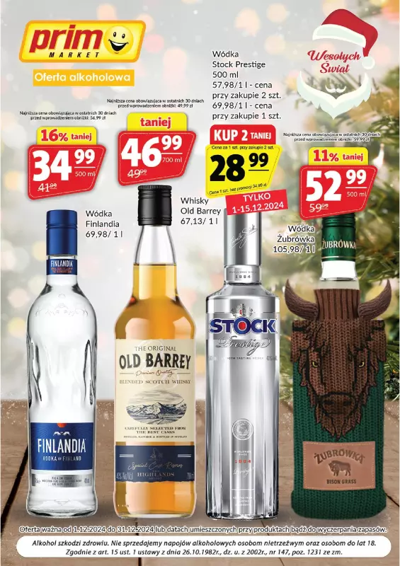 Prim Market - gazetka promocyjna Gazetka alkoholowa  do wtorku 31.12