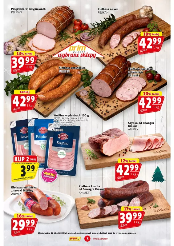 Prim Market - gazetka promocyjna Gazetka od czwartku 12.12 do środy 18.12 - strona 3