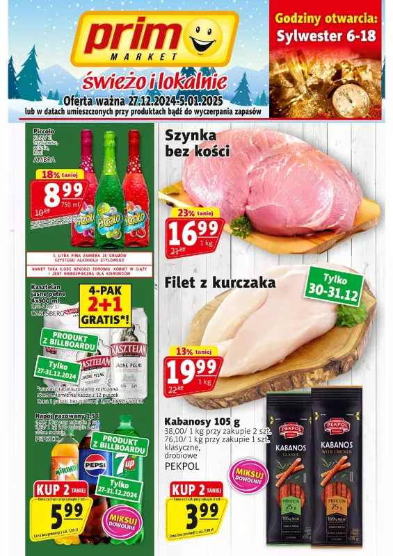 Prim Market - gazetka promocyjna Gazetka od piątku 27.12 do niedzieli 05.01