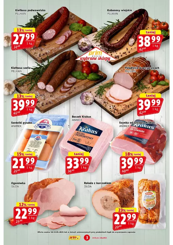 Prim Market - gazetka promocyjna Gazetka od czwartku 16.01 do środy 22.01 - strona 3