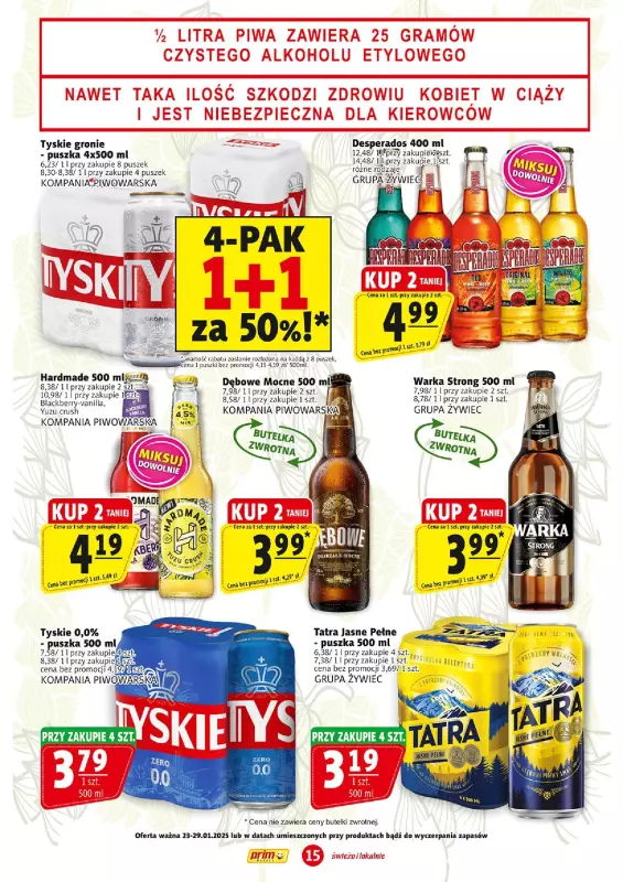 Prim Market - gazetka promocyjna Gazetka od czwartku 23.01 do środy 29.01 - strona 15