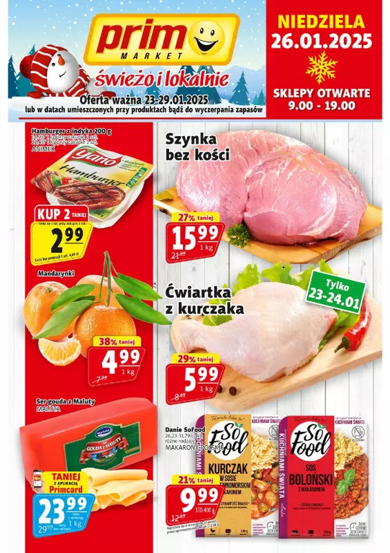 Prim Market - gazetka promocyjna Gazetka od czwartku 23.01 do środy 29.01