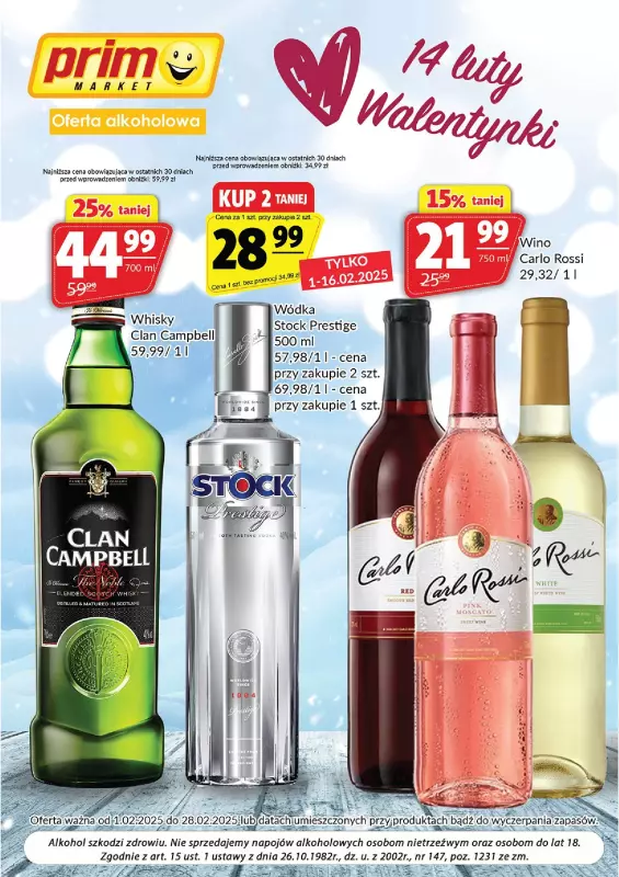 Prim Market - gazetka promocyjna Gazetka alkoholowa  do piątku 28.02