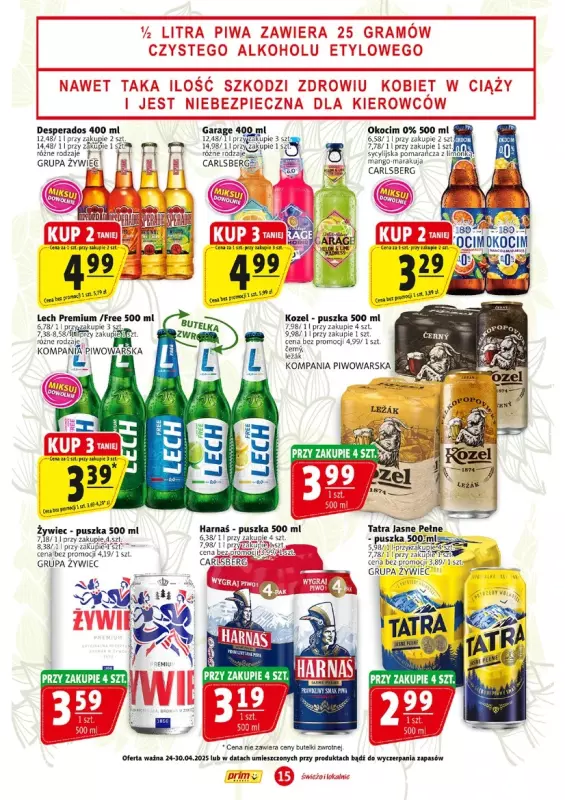 Prim Market - gazetka promocyjna Gazetka od czwartku 24.04 do środy 30.04 - strona 15