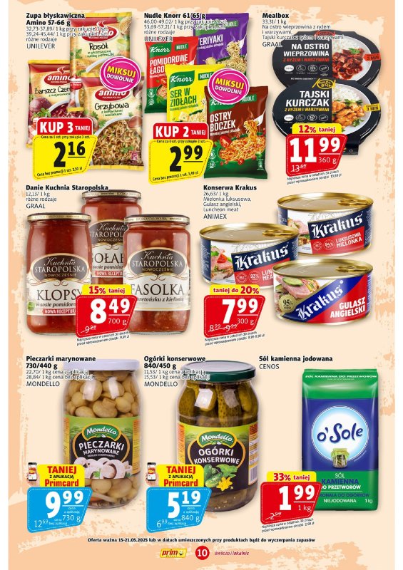 Prim Market - gazetka promocyjna Gazetka od czwartku 15.05 do środy 21.05 - strona 10