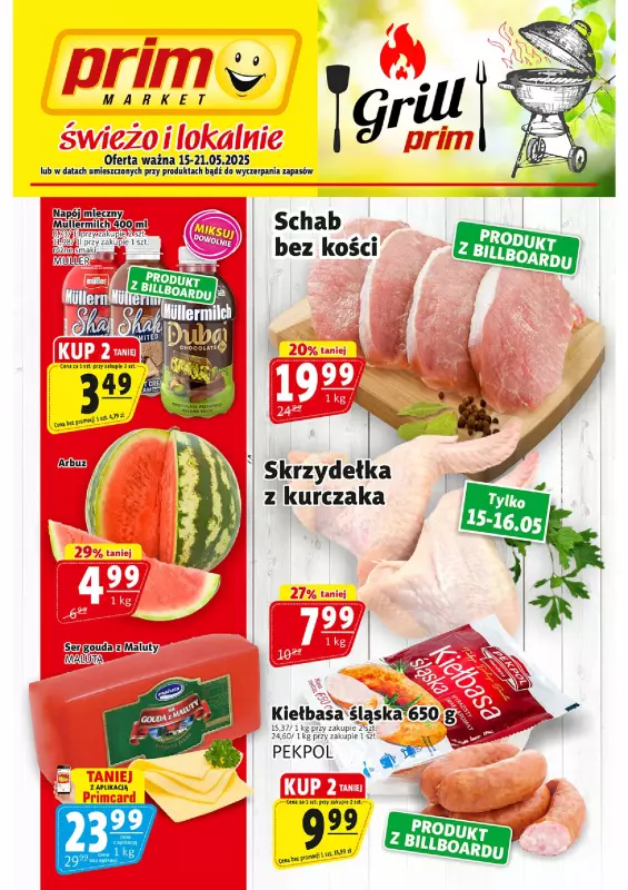 Prim Market - gazetka promocyjna Gazetka od czwartku 15.05 do środy 21.05
