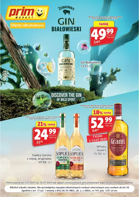 Prim Market - gazetka promocyjna Oferta alkoholowa  do czwartku 31.07