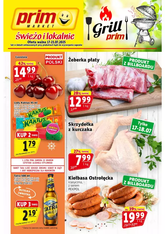 Prim Market - gazetka promocyjna Gazetka od czwartku 17.07 do środy 23.07