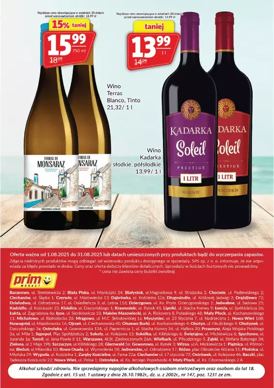 Prim Market - gazetka promocyjna Oferta alkoholowa od piątku 01.08 do niedzieli 31.08 - strona 8