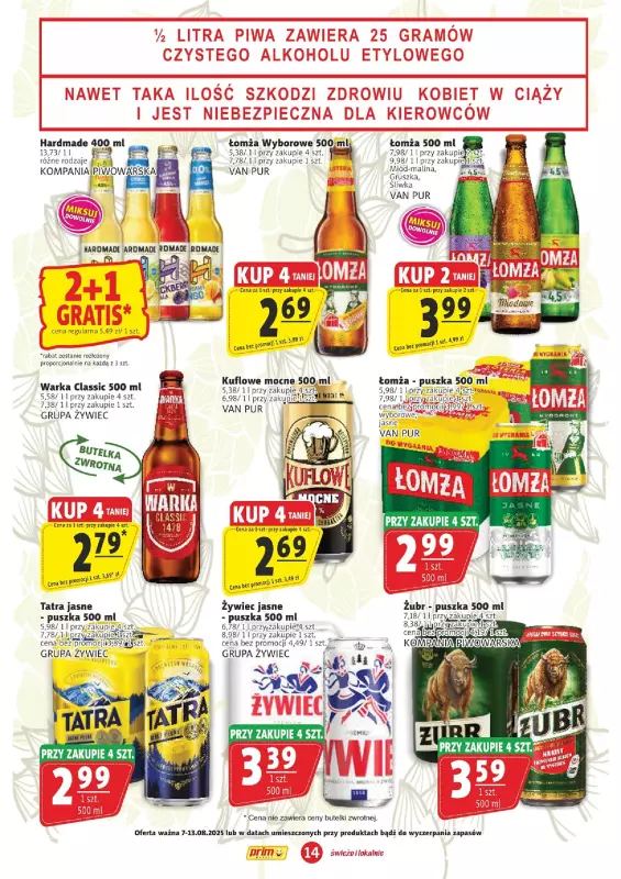 Prim Market - gazetka promocyjna Gazetka od czwartku 07.08 do środy 13.08 - strona 14