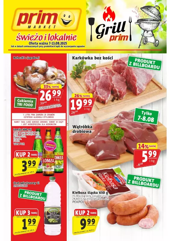 Prim Market - gazetka promocyjna Gazetka od czwartku 07.08 do środy 13.08