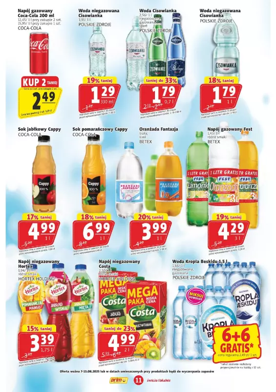 Prim Market - gazetka promocyjna Gazetka od czwartku 07.08 do środy 13.08 - strona 11