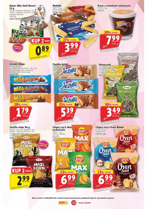 Prim Market - gazetka promocyjna Gazetka od czwartku 07.08 do środy 13.08 - strona 13