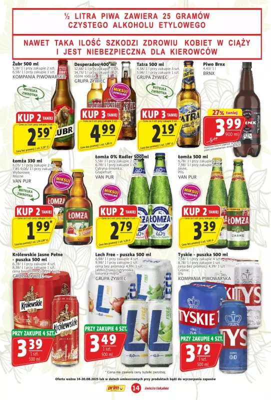 Prim Market - gazetka promocyjna Gazetka od czwartku 14.08 do środy 20.08 - strona 14