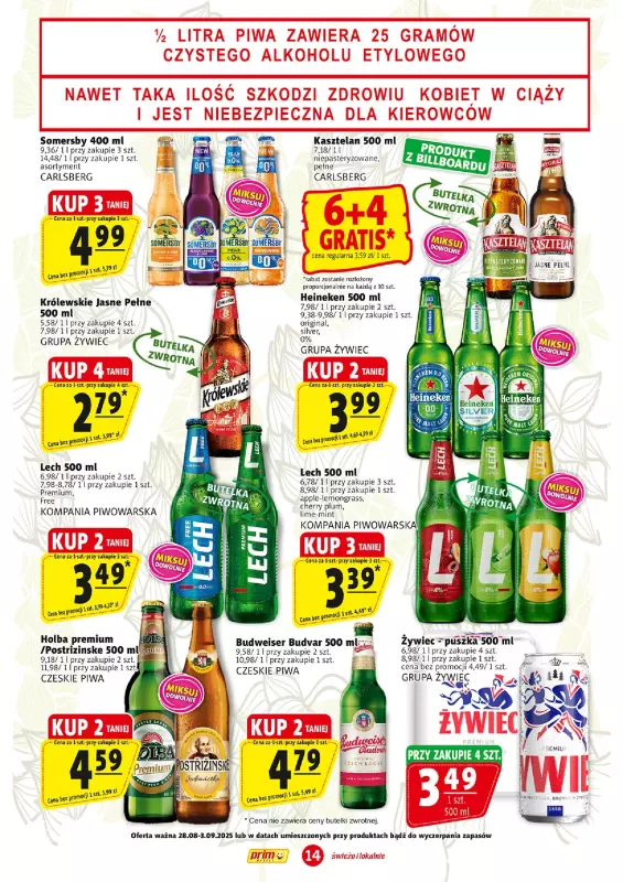 Prim Market - gazetka promocyjna Gazetka od czwartku 28.08 do środy 03.09 - strona 14