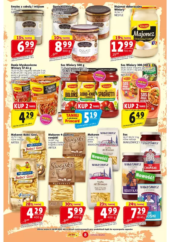 Prim Market - gazetka promocyjna Gazetka od czwartku 04.09 do środy 10.09 - strona 8