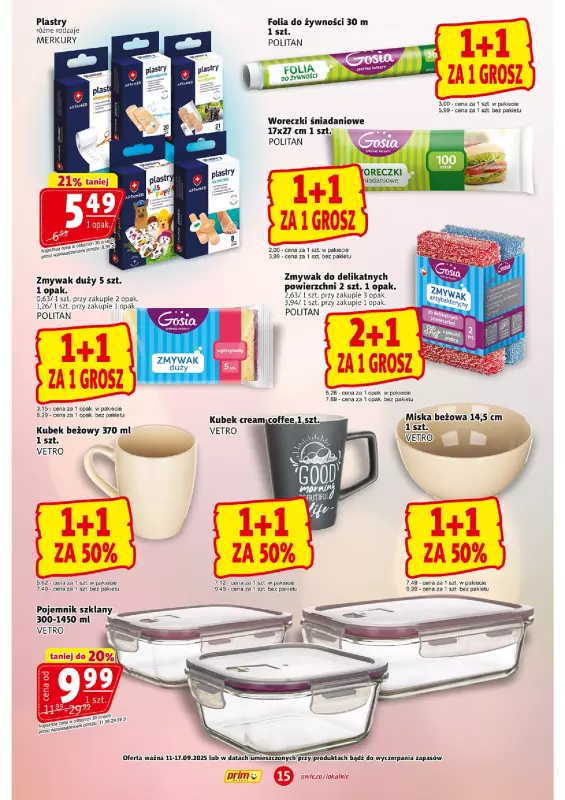 Prim Market - gazetka promocyjna Gazetka od czwartku 11.09 do środy 17.09 - strona 15