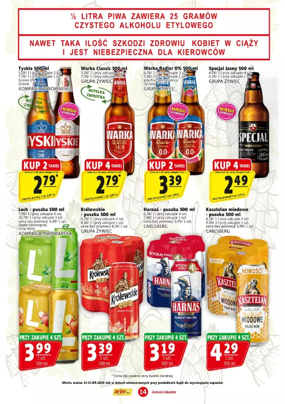 Prim Market - gazetka promocyjna Gazetka od czwartku 11.09 do środy 17.09 - strona 14