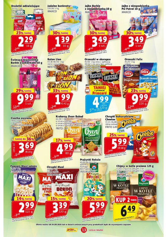Prim Market - gazetka promocyjna Gazetka od czwartku 18.09 do środy 24.09 - strona 13