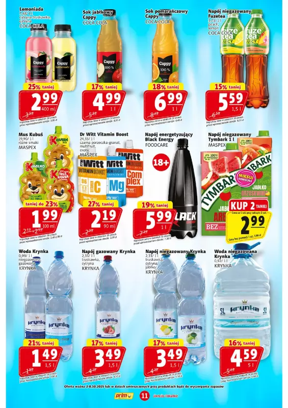 Prim Market - gazetka promocyjna Gazetka od czwartku 02.10 do środy 08.10 - strona 11