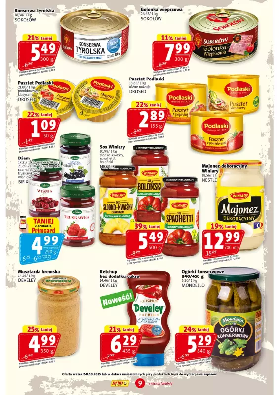 Prim Market - gazetka promocyjna Gazetka od czwartku 02.10 do środy 08.10 - strona 9