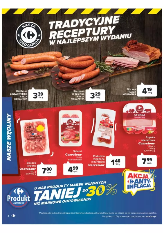 Boczek lardons Carrefour targ świeżości cena promocje opinie