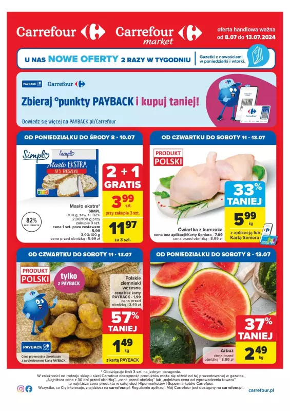 Carrefour Market - gazetka promocyjna Gazetka Superoferty tygodnia od poniedziałku 08.07 do soboty 13.07